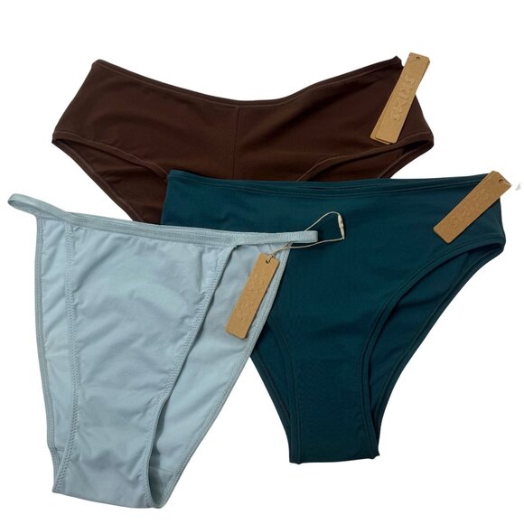 SKIMS Fits Everybody Lot of 3 Hipster Cheeky Brief String Bikini Medium - Picture 1 of 11